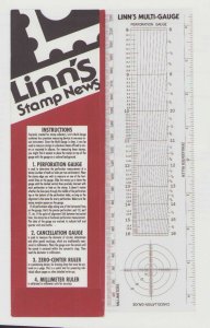 Linn's 4 In 1 Perforation Multi Stamp Gauge Clear Plastic Perfect Easy To Use