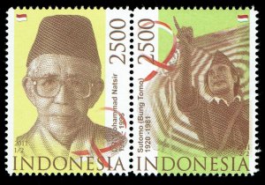 Indonesia #2291  MNH - Famous Men Natsir and Sutomo (2011)