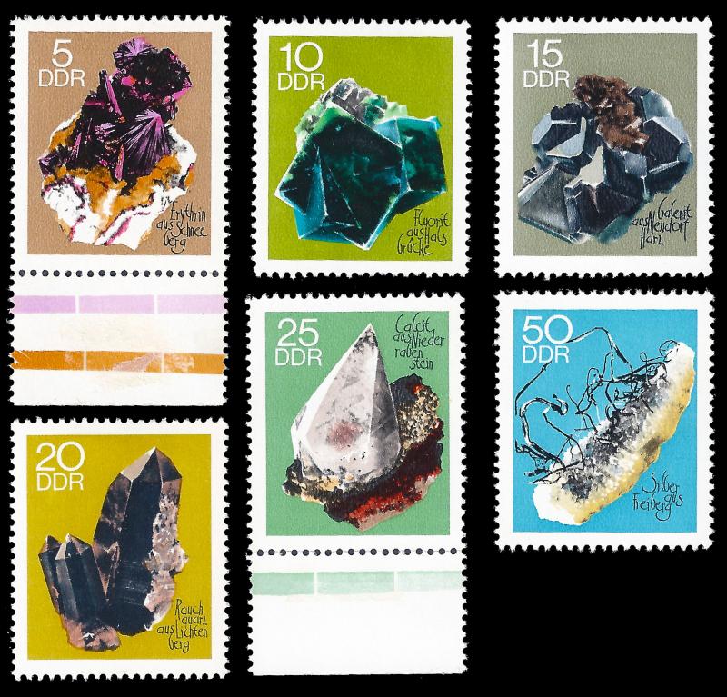 Germany DDR 1969 Sc 1105-10 MLH Gemstones