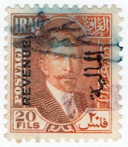 (I.B) Iraq Revenue : Duty Stamp 20f (King Faisal I)