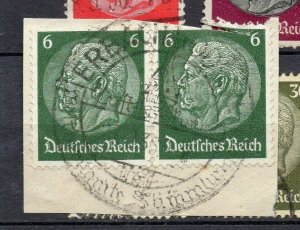 Germany 1933 Early Issue Fine Used 6pf. Postmark Piece NW-112358