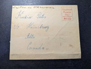 1946 Ukraine Ukranian Displaced Person DP Cover to Alta Canada