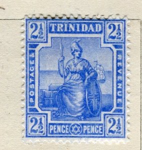 TRINIDAD; 1909 early classic QV Britannia issue Mint hinged 2.5d. value