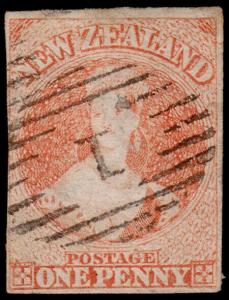 New Zealand Scott 7 (1858) Used F-VF, CV $825.00 M