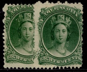 CANADA - Nova Scotia QV SG14 + 15, 8½c SHADE VARIETIES, M MINT.