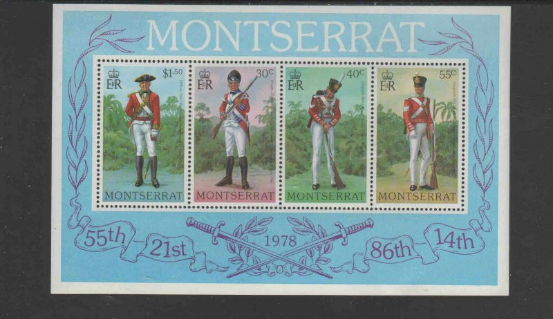 MONTSERRAT #396a  1978 UNIFORMS    MINT  VF NH  O.G  S/S