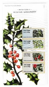 GB FS109-FS112 Post & Go British Flora III Winter Greenery set (4) MNH 2014