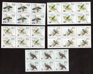 Sri Lanka #691 - #694 & #877 VF/NH Blocks Of Six Set