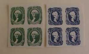 CONFEDERATE #11,13 BLOCKS BLOCKS  MINT NO GUM PRIVATE REPRINTS