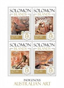 Solomon Islands - 2013 Indigenous Australian Art-4 Stamp Sheet-19M-321