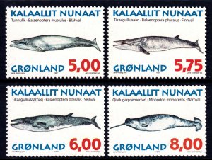 Greenland 1997 Whales Complete Mint MNH Set SC 319-322