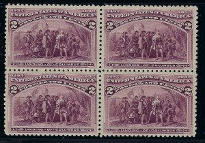*231 BLOCK, VERY FINE, NEVER HINGED, SCOTT $124 