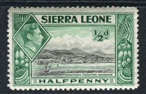 SIERRA LEONE; 1938 early GVI pictorial issue Mint hinged 1/2d. value