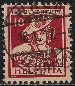 Switzerland #B6 Used Stamp - Girl (Vaud)