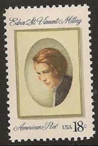 US 1926 Edna St Vincent Millay 18c single MNH 1981