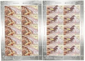 Moldova 2020 Europa CEPT Old post routes set of 2 sheetlets MNH