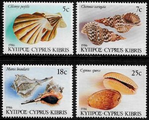 Cyprus #671-4 MNH Set - Seashells