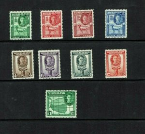 Somaliland Protectorate: 1942 King George VI definitive, short set to 1R, Mint