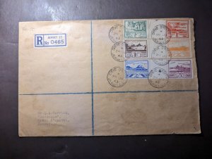 1943 Registered England Channel Islands Cover Jersey CI Local Use