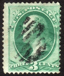 1870, US 3c, Washington, Used, Sc 147