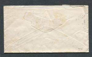 Postal History - Flint MI 1861 Double Ring Circular Grid CDS #26 Cover B0214