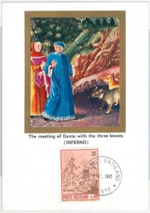 51577 - VATICAN - POSTAL HISTORY: MAXIMUM CARD - 1965 LITERATURE: DANTE-