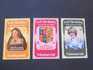 Montserrat 1982 Sc 484-86 set MH