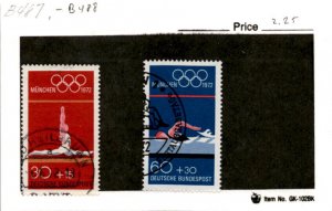 Germany, Postage Stamp, #B487-B488 Used, 1972 Olympics (AE)