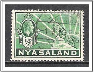 Nyasaland Protectorate #38 KG V & Leopard Used