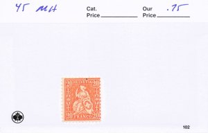 SWITZERLAND  45   MH