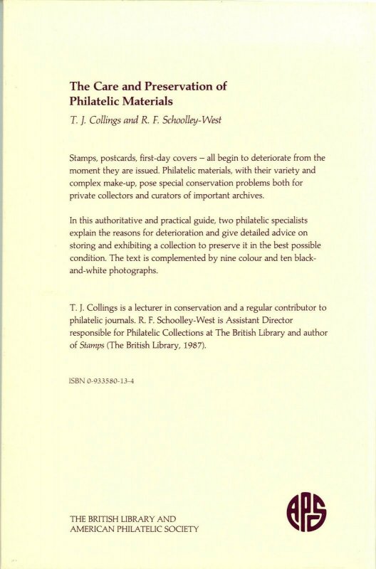 Care & Preservation of Philatelic Materials Collings & Schoolley-West 