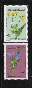 Morocco 1972 Flowers Sc 266-267 MNH A3219