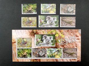 Australia: 2020 Stamp Collecting Month, Wildlife Recovery, MNH set + M/Sheet