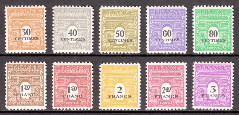 France - Scott #523A-523J - MH - SCV $4.00