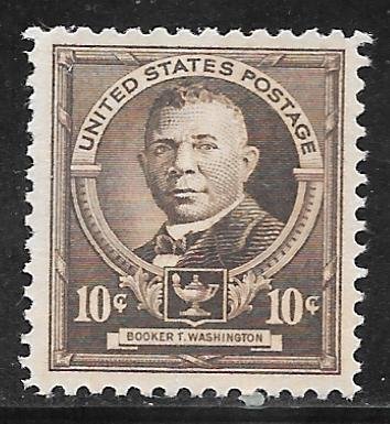 USA 873: 10c Booker T. Washington, MNH, VF