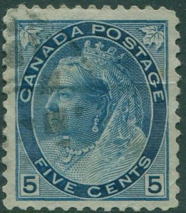 Canada 1898 SG157 5c blue QV figures FU
