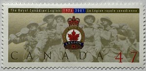 CANADA 2001 #1926 The Royal Canadian Legion  - MNH