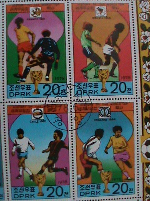 ​KOREA-1978-SC#1709a HISTORY OF THE WORLD CUP SOCCER -CTO-SHEET VF LAST ONE