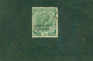 PATIALA INDIAN STATE O51 USED BIN $0.50