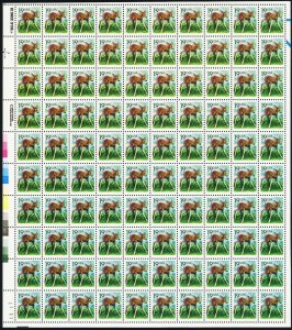 2479, 19¢ Fawn With Large Color Shift Error Sheet of 100 Stamps - Stuart Katz