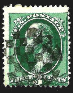 US 1800s New Britain, Ct. PO  Fancy Cancel = CHECKERBOARD Design ~ Cole #GE-30a