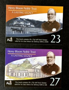 Isle of Man: 2013, Centenary of Henry Bloom Noble Trust, 2 Booklets