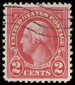 # 634 USED CARMINE GEORGE WASHINGTON VF+