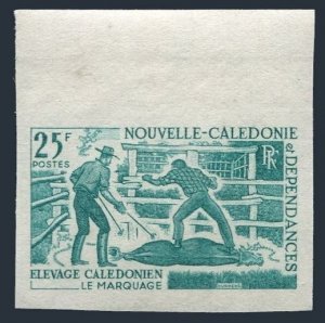 New Caledonia 373 color proof, MNH. Michel 447. Cattle breeding, 1969. Branding.