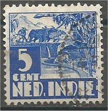 NETHERLANDS INDIES, 1934, used 5c, Rice Field, Scott 170