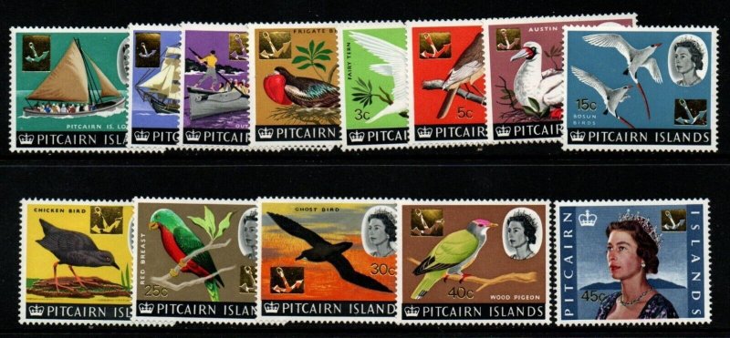 PITCAIRN ISLANDS SG69/81 1967 DECIMAL CURRENCY  MOUNTED MINT