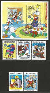 CAICOS SC# 54-59  FVF/MNH