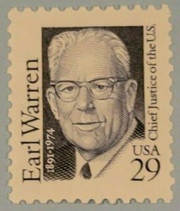 Scott #2184 Earl Warren - Great American Series 29c  - 1992 MNH Single