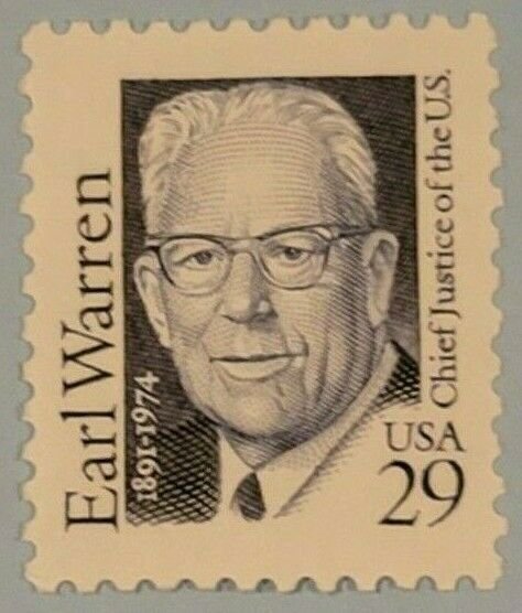 Scott #2184 Earl Warren - Great American Series 29c  - 1992 MNH Single