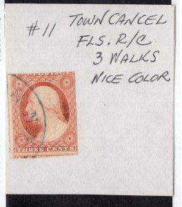 U.S. - 11 -  Town cancel - Nice color
